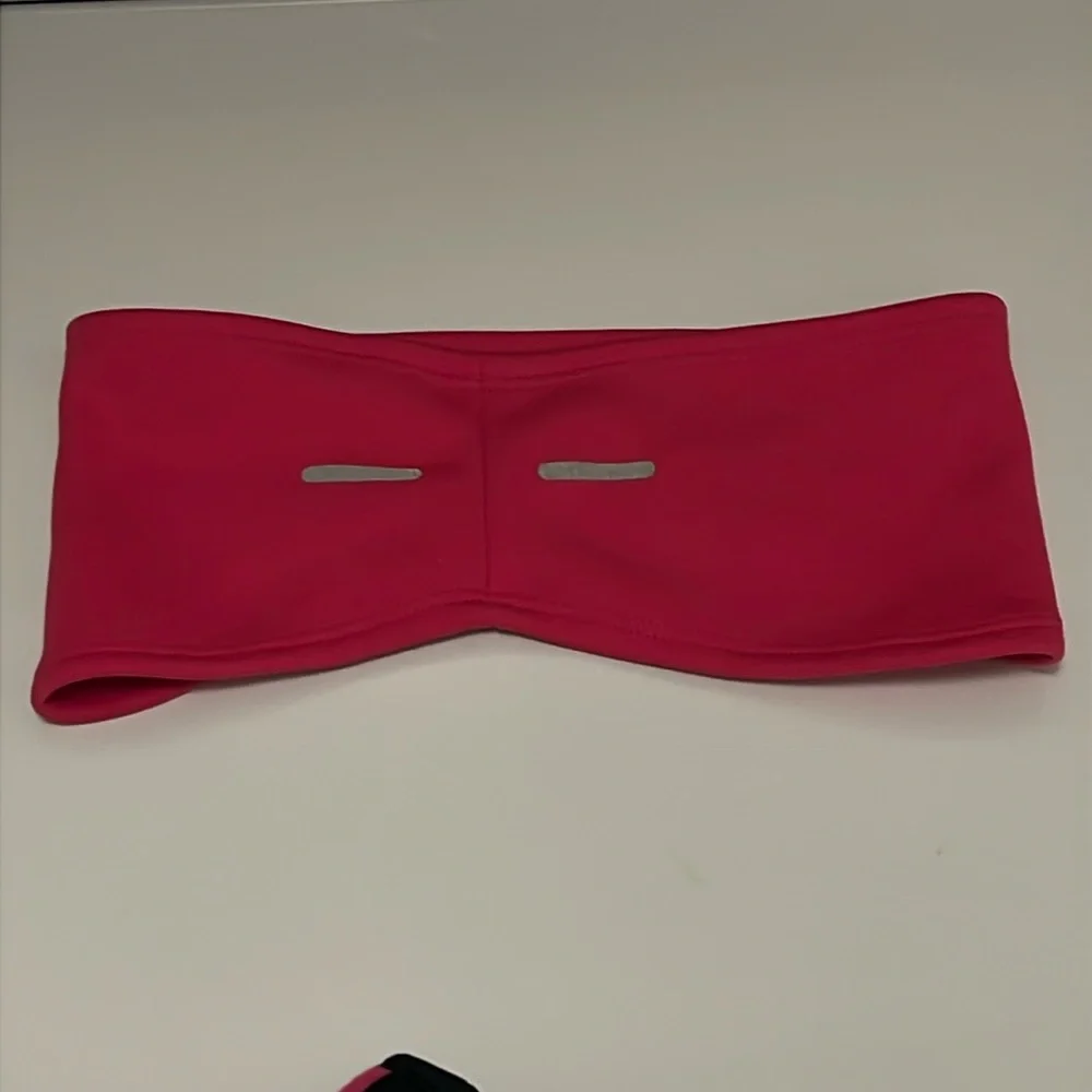 Nike Running Thermal Gloves Headband set new pink black Women’s Size Medium